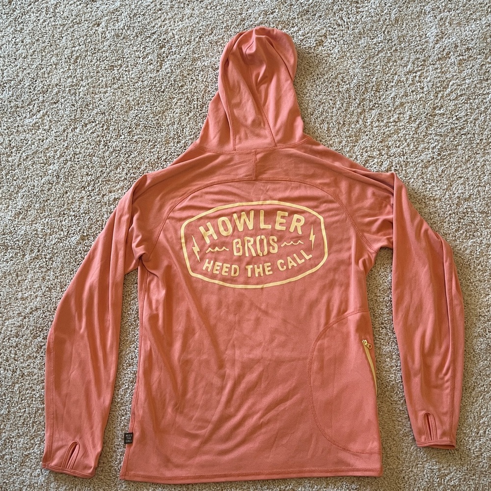 Howler brothers loggerhead sun hoody salmon color mediumm